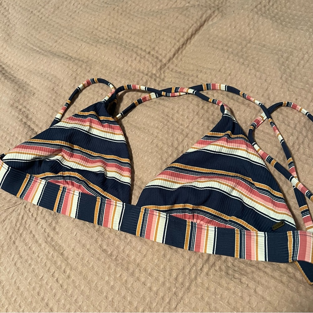 Rip Curl Striped Matching Bikini Set M - image 2